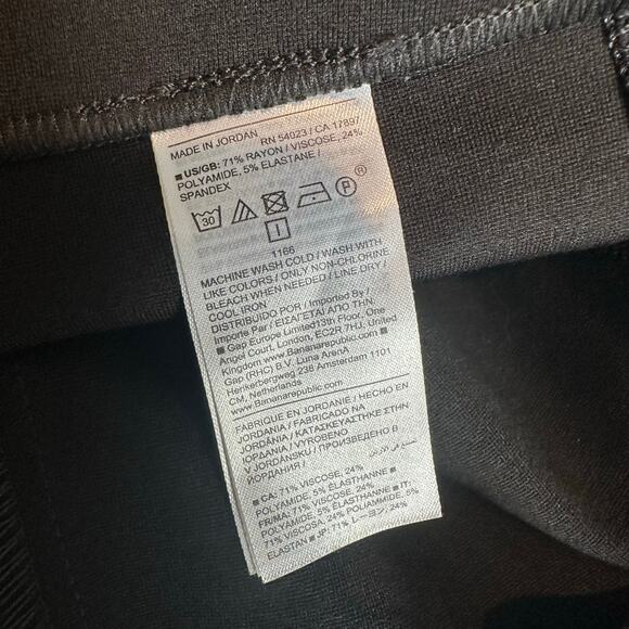 Banana Republic High Rise Wide Leg Cropped Everywhere Ponte Pant Black 713496 - Picture 8 of 12